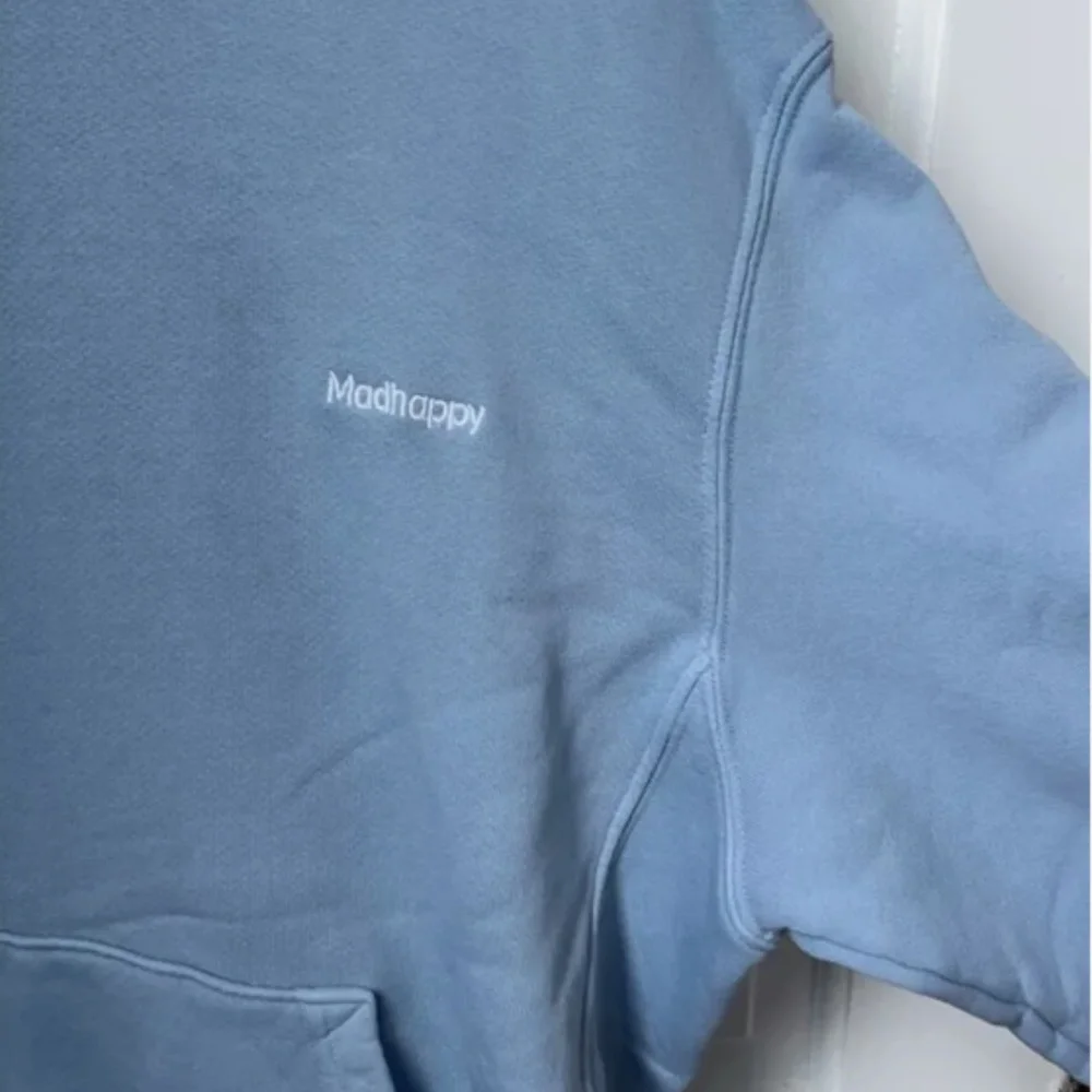 Madhappy Classic Fleece Hoodie light blue/white size XS - Picture 2 of 6